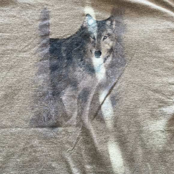 Vintage Natural Wonders single-Stitch T-Shirt - Gray w/ Wolf - Size “Men’s” XL - Picture 2 of 6